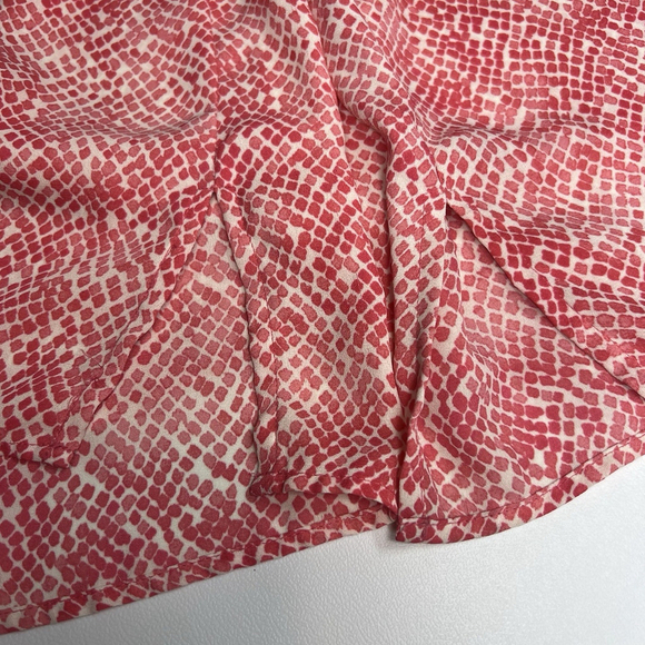 Catherines Women’s 4X Pink Geometric Beach Summer Preppy Boho Mature Blouse - Picture 7 of 10